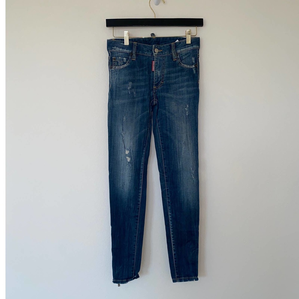 DSQUARED2 Jeans Skinny Ankle Zip Distressed Size Italy 36 (XS/S)